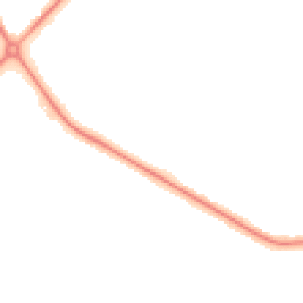 Night-time road noise heatmap for DN35 0SU