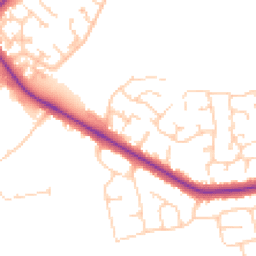 Daytime road noise heatmap for DN35 0SW