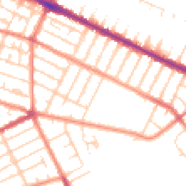 Daytime road noise heatmap for DN35 7TG
