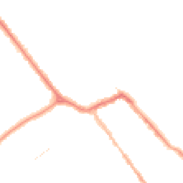 Night-time road noise heatmap for DN35 8BN