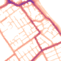 Daytime road noise heatmap for DN35 8PZ