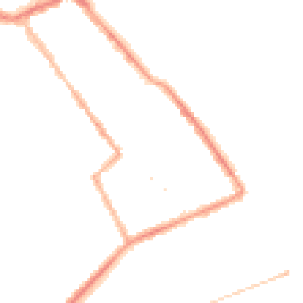 Night-time road noise heatmap for DN35 8RD
