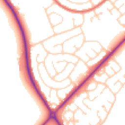 Daytime road noise heatmap for DN35 9PS