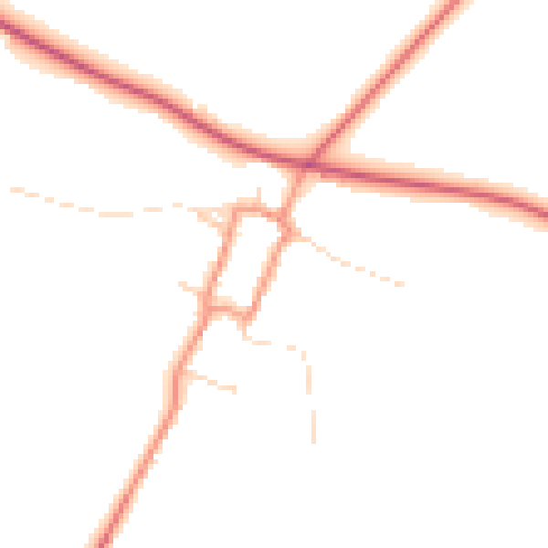 Daytime road noise heatmap for DN38 6AN