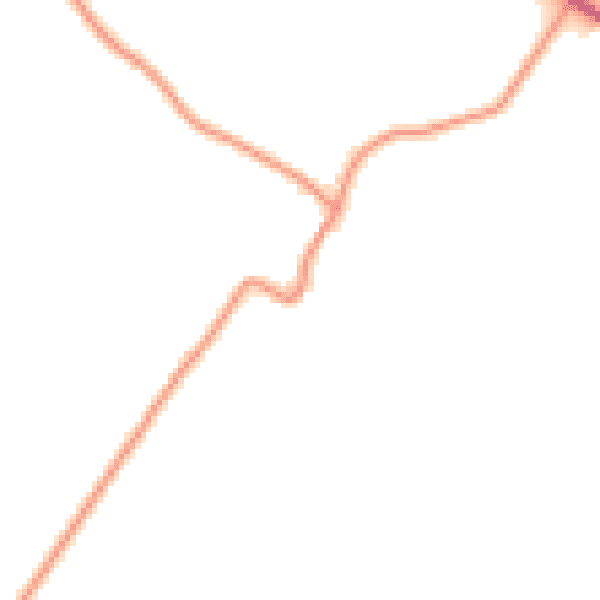 Daytime road noise heatmap for DN38 6AZ