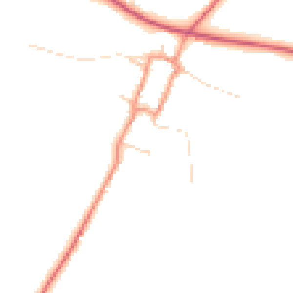 Daytime road noise heatmap for DN38 6FB