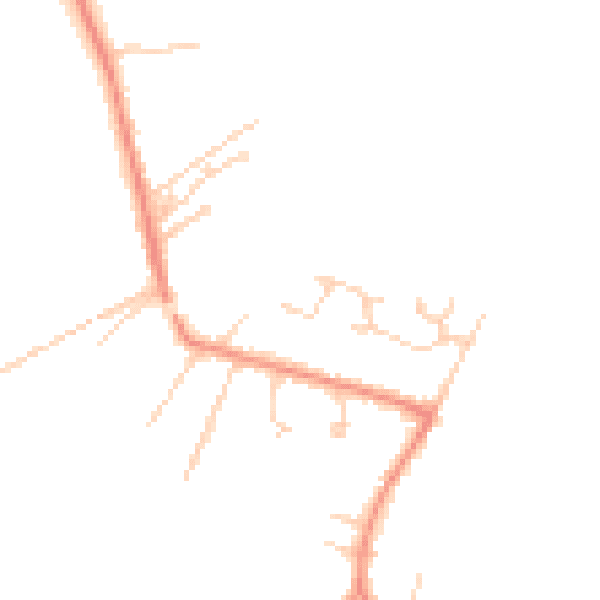 Daytime road noise heatmap for DN38 6FD