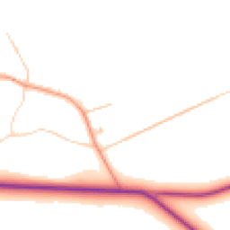 Daytime road noise heatmap for DN39 6FA