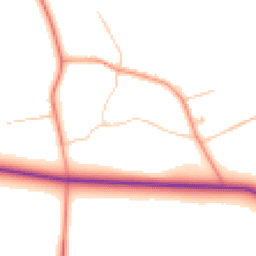 Daytime road noise heatmap for DN39 6YS