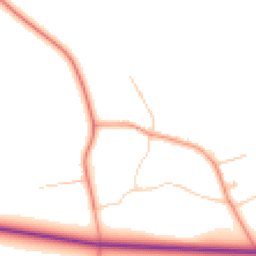 Daytime road noise heatmap for DN39 6YZ