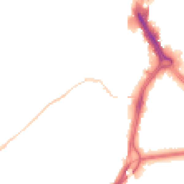 Night-time road noise heatmap for DN4 0AT