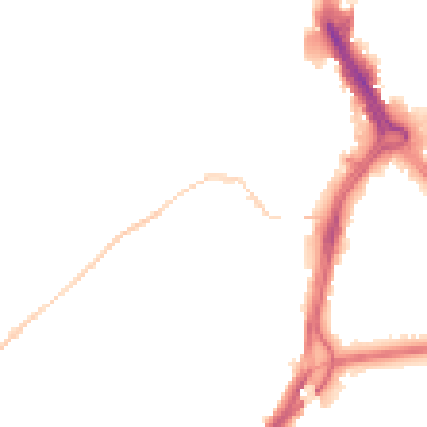 Night-time road noise heatmap for DN4 0AU
