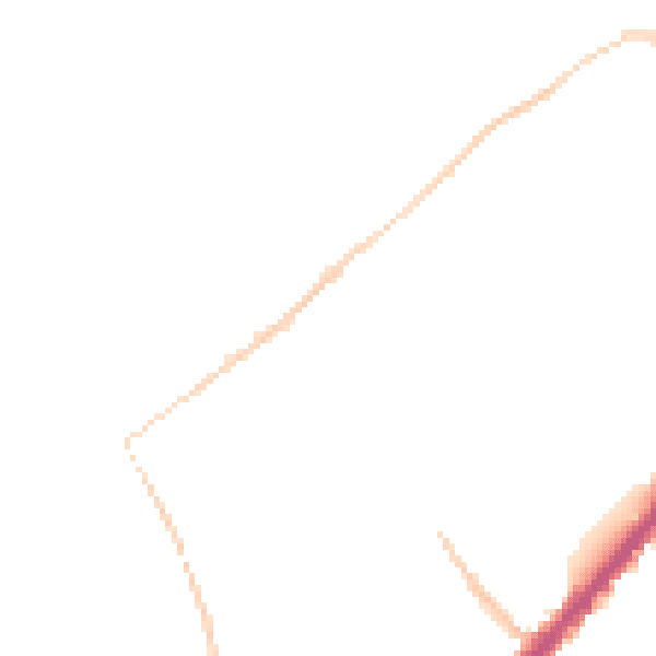 Night-time road noise heatmap for DN4 0ES