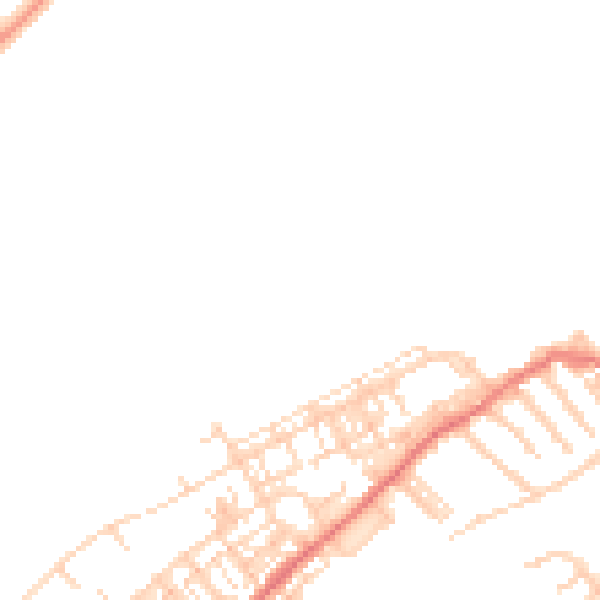 Daytime road noise heatmap for DN4 0FL