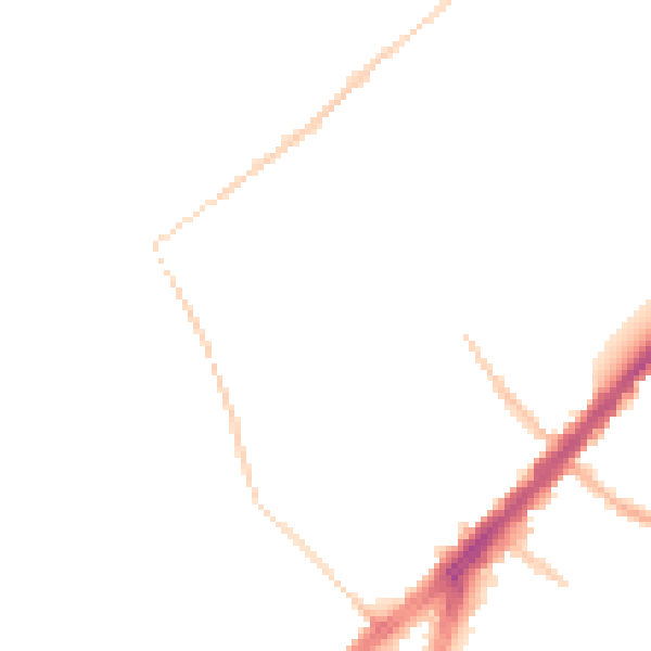 Night-time road noise heatmap for DN4 0RW