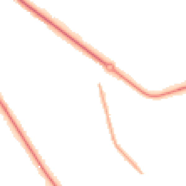Night-time road noise heatmap for DN4 6AT