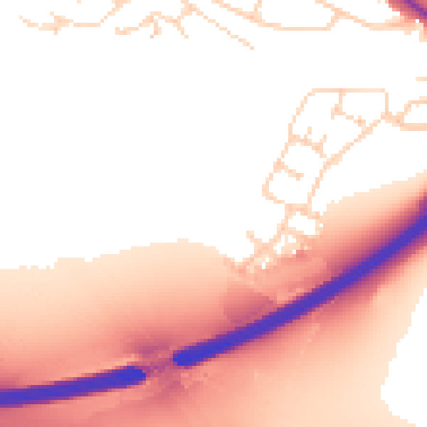 Daytime road noise heatmap for DN4 7FY