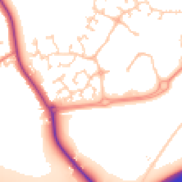 Daytime road noise heatmap for DN4 8SF