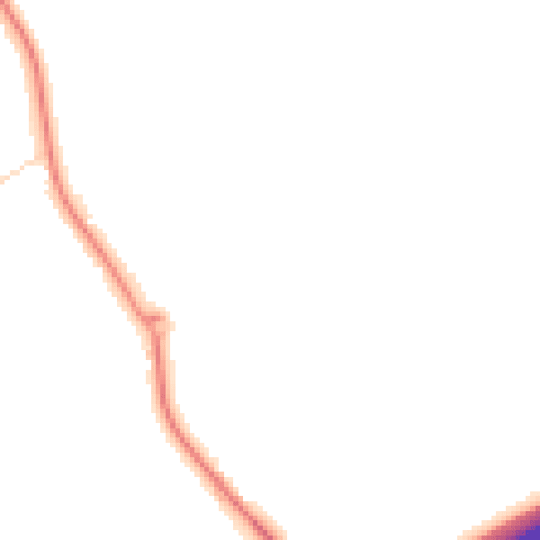 Night-time road noise heatmap for DN4 8SF