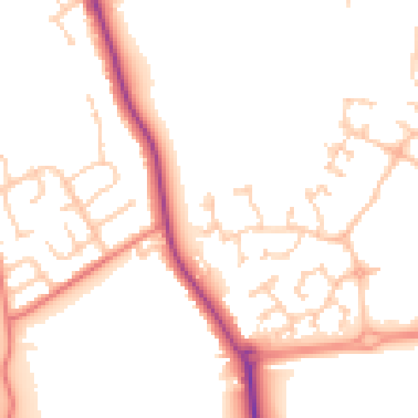 Daytime road noise heatmap for DN4 8SX