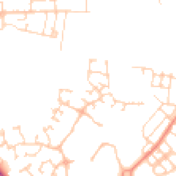 Daytime road noise heatmap for DN4 8TR