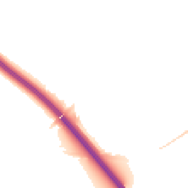 Night-time road noise heatmap for DN4 9DN