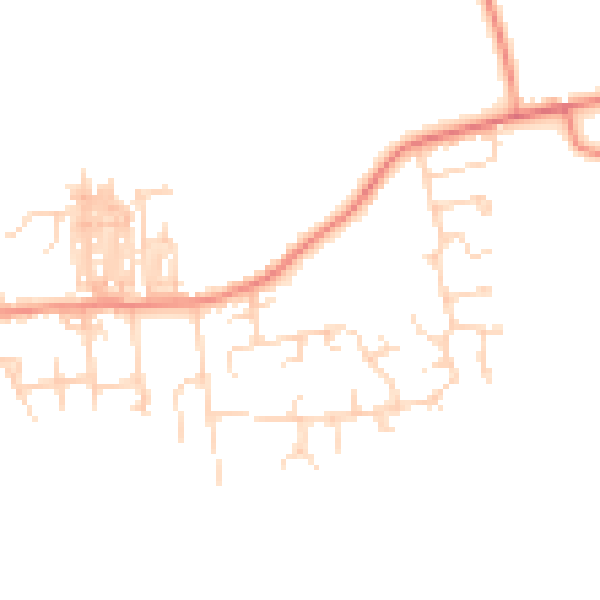 Daytime road noise heatmap for DN6 0DD