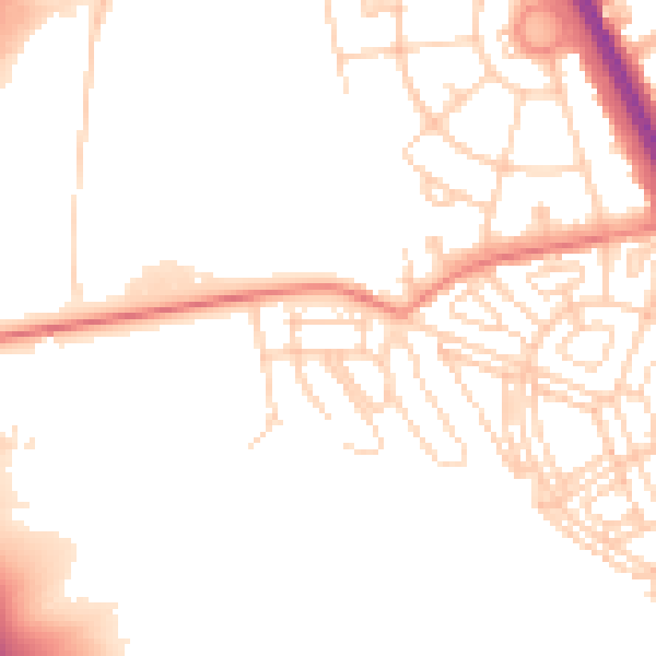 Daytime road noise heatmap for DN6 7FH