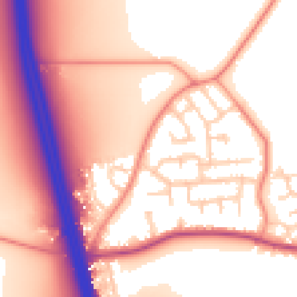 Daytime road noise heatmap for DN6 8RA