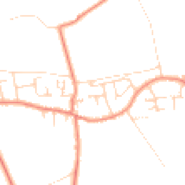 Daytime road noise heatmap for DN6 9EW