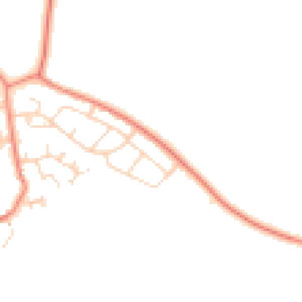 Daytime road noise heatmap for DN6 9LU