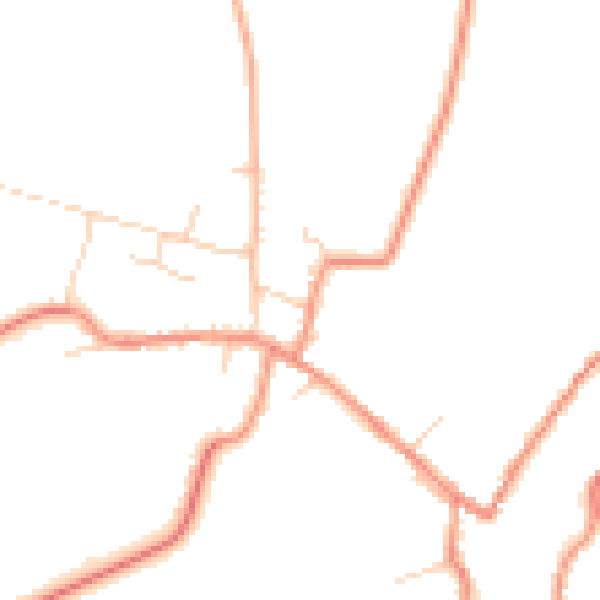 Daytime road noise heatmap for DN9 1AJ