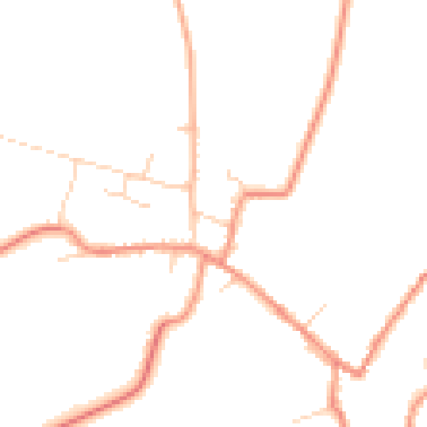 Daytime road noise heatmap for DN9 1AL