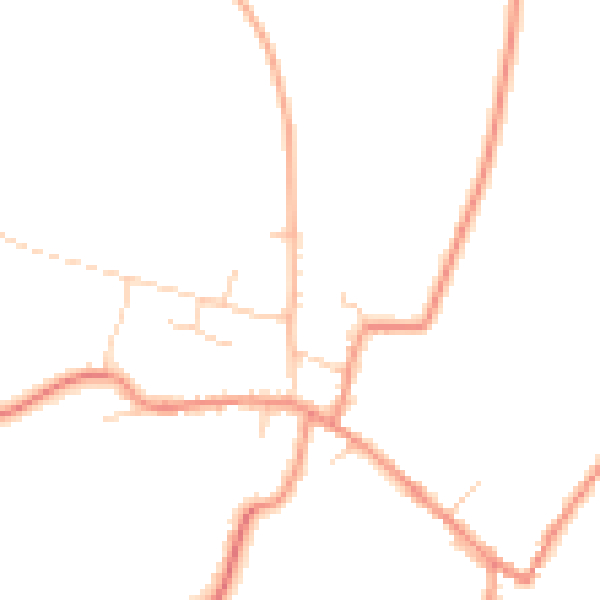 Daytime road noise heatmap for DN9 1AS