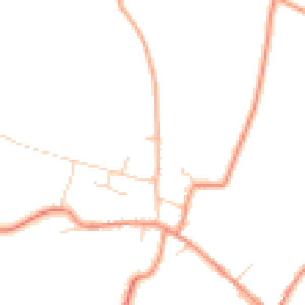 Daytime road noise heatmap for DN9 1AT