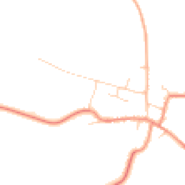 Daytime road noise heatmap for DN9 1AZ