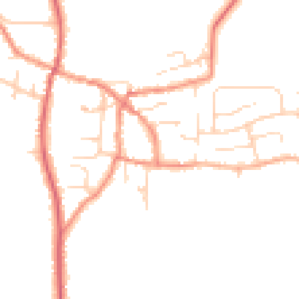 Daytime road noise heatmap for DN9 1BF