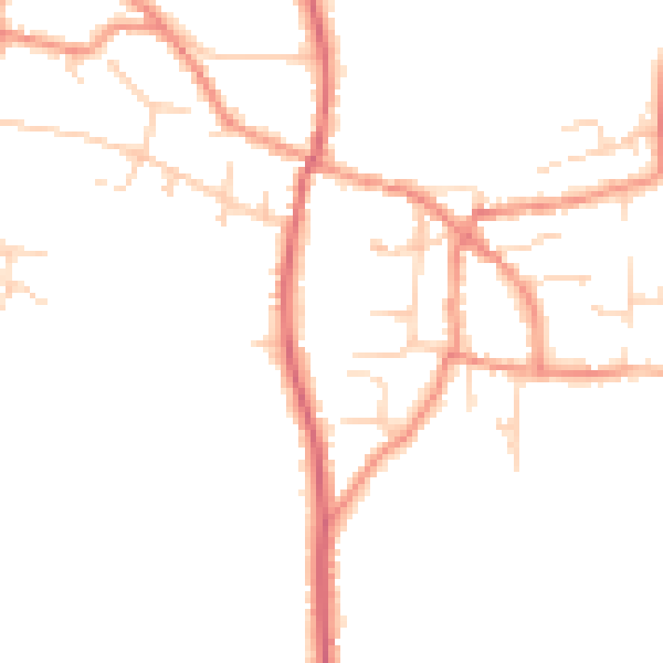 Daytime road noise heatmap for DN9 1BN