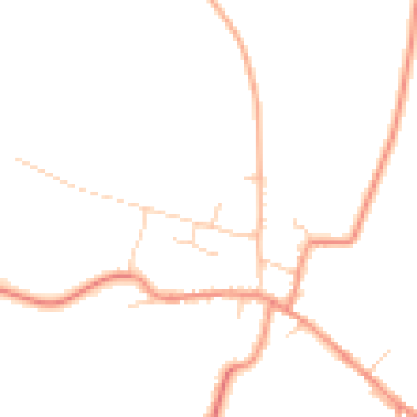 Daytime road noise heatmap for DN9 1BS