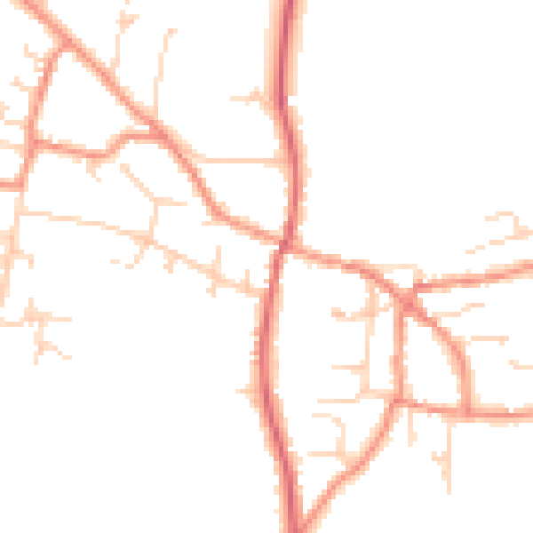 Daytime road noise heatmap for DN9 1BU