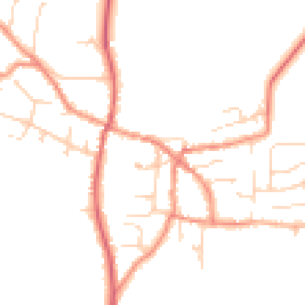 Daytime road noise heatmap for DN9 1BW