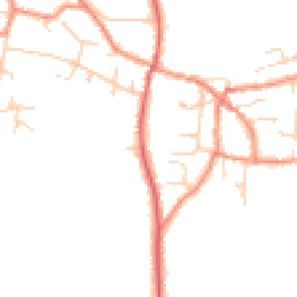 Daytime road noise heatmap for DN9 1BX