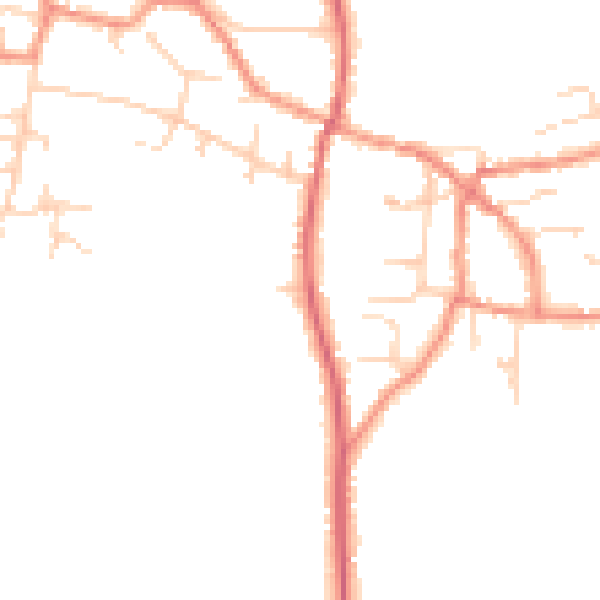 Daytime road noise heatmap for DN9 1BY