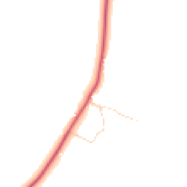 Daytime road noise heatmap for DN9 1DA