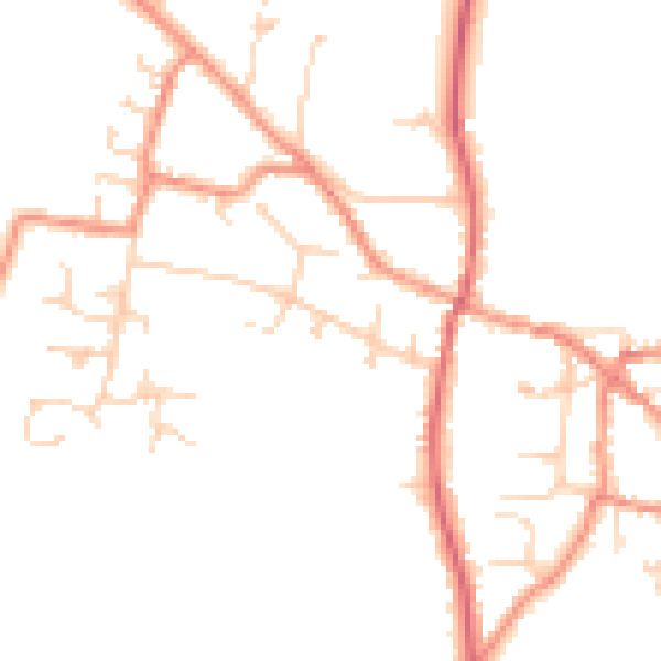 Daytime road noise heatmap for DN9 1DH