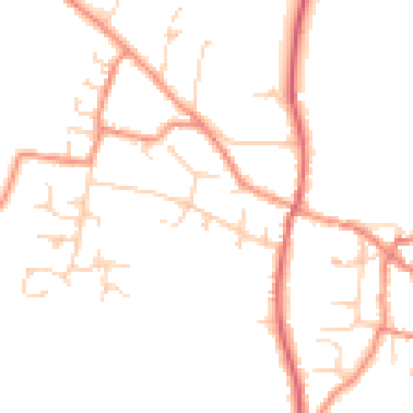 Daytime road noise heatmap for DN9 1DJ