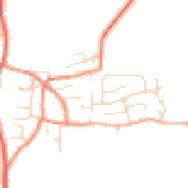 Daytime road noise heatmap for DN9 1EZ