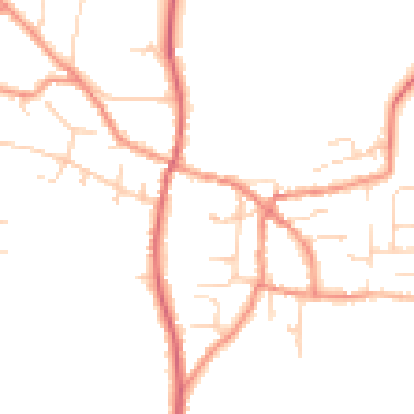 Daytime road noise heatmap for DN9 1FQ