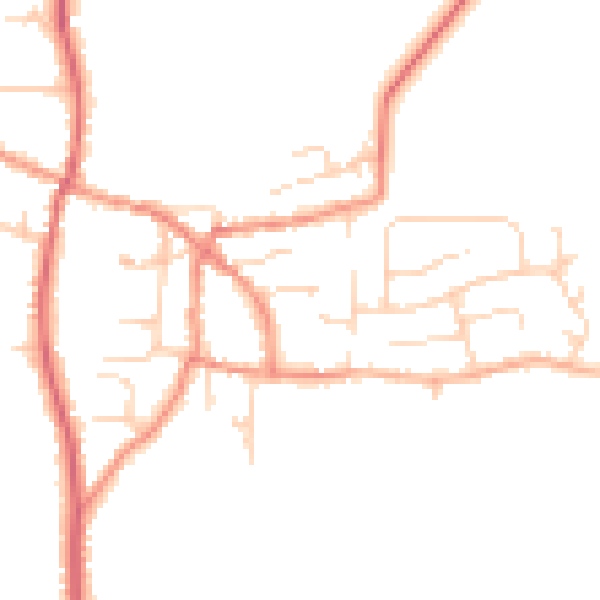 Daytime road noise heatmap for DN9 1GE