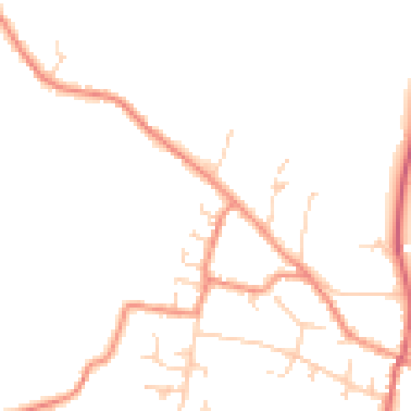 Daytime road noise heatmap for DN9 1GJ